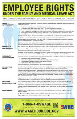FMLA Applicant Notice