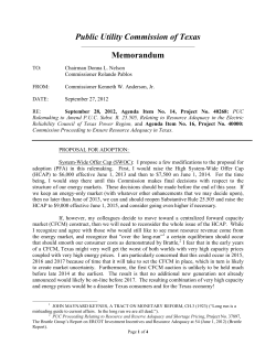 Open Meeting - Resource Adequacy Memo - September 17, 2012