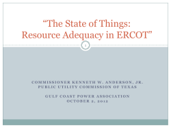 GCPA Presentation - The State of Things: Resource Adequacy in ERCOT - October 2, 2012