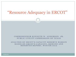 TPPF Presentation - Analysis of ERCOT's Capacity Reserve Margin - Winter 2012 - Jan 11, 2013
