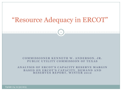 Analysis of ERCOT's Capacity Reserve Margin - Update No. 4, January 30, 2013