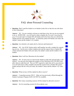 FAQ about Personal Counseling