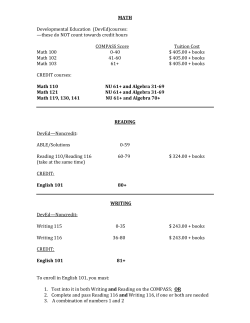 Developmental Education (DevEd) Courses