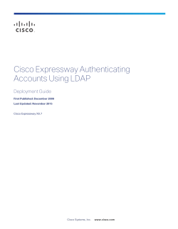 Cisco Expressway Authenticating Accounts Using LDAP Deployment Guide (X8.7)