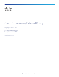 Cisco Expressway External Policy Deployment Guide (X8.7)