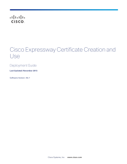 Cisco Expressway Certificate Creation and Use Deployment Guide (X8.7)