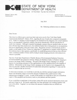 Letter to Doctors regarding Computed Tomography