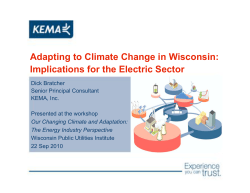 Adapting to Climate Change in Wisconsin: Implications for the Electric Sector