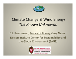Climate Change and Wind Energy: The Known Unknowns