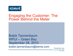 Engaging the Customer: The Power Behind the Meter