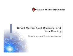 Smart Meters, Cost Recovery, and Risk Bearing: News Analysis of Three Case Studies