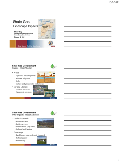 Betsey Day: Landscape Impacts of Shale Gas