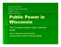 David Benforado, Municipal Electric Utility Cooperatives
