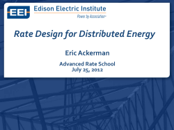 Rate Design for Distributed Energy