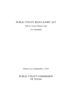 Public Utility Regulatory Act 2015