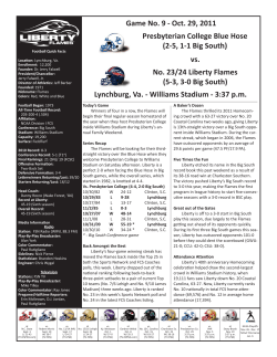 Presbyterian College Game Notes