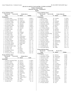 2011 IC4A ECAC Results Through Day 2