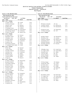 Men's Heat Sheets
