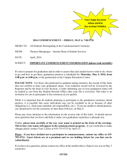 Information for Graduates