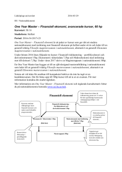 Mer information om Finansiell Ekonomi