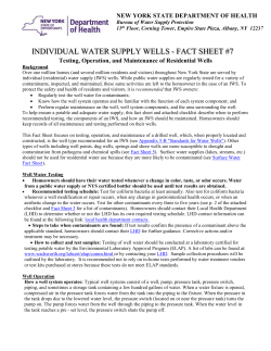 Individual Water Supply Wells