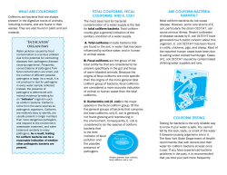 Coliform Bacteria in Drinking Water Supplies