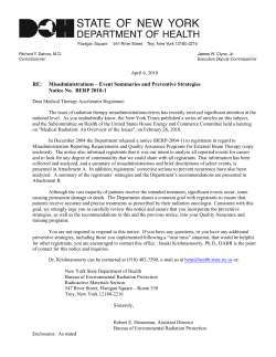 Misadministrations - Event Summaries and Preventive Strategies