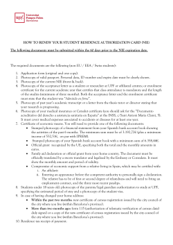 Documents and procedure