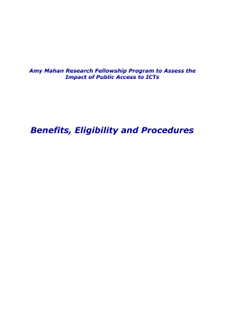 1. Benefits, Eligibility and Procedures