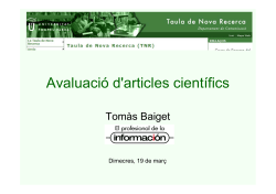 Presentaci de la Sessi