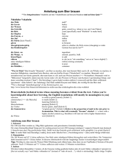 Anleitung zum Bier brauen