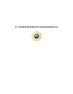 IV. Other Reporting Requirements