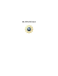 III. Financials