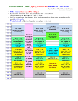 Schedule