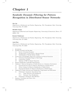 Symbolic Dynamic Filtering for Pattern Recognition in Distributed Sensor Networks