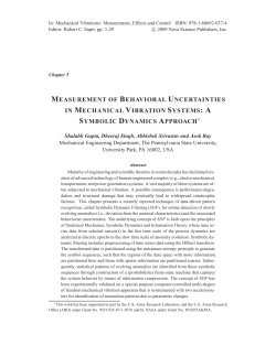 Measurement of Behavioral Uncertainties in Mechanical Vibration Systems: A Symbolic Dynamics Approach