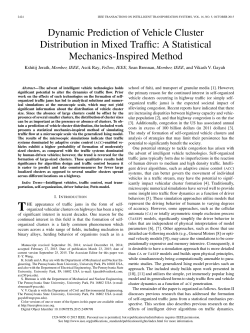 Dynamic prediction of vehicle cluster distribution: A statistical mechanics-inspired method