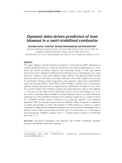 Dynamic Data-driven Prediction of Lean Blowout in a Swirl-stabilized Combustor