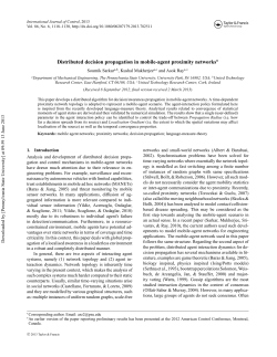 Distributed Decision Propagation in Mobile-agent Proximity Networks