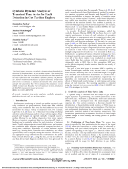 Symbolic Dynamic Analysis of Transient Time Series for Fault Detection in Gas Turbine Engines