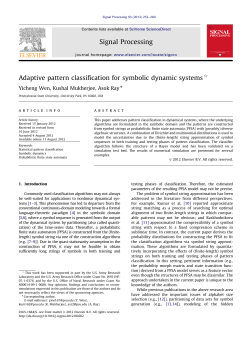 Adaptive Pattern Classification for Symbolic Dynamic Systems