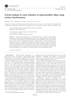 Fractal Analysis of Crack Initiation in Polycrystalline Alloys Using Surface Interferometry