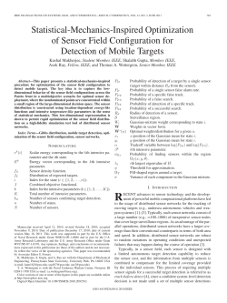 Statistical Mechanics-inspired Optimization of Sensor Field Configuration for Detection of Mobile Targets