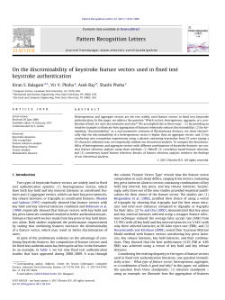 On the Discriminability of Keystroke Feature Vectors Used in Fixed Text Keystroke Authentication