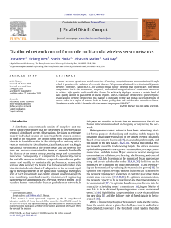 Distributed Network Control for Mobile Multi-Modal Wireless Sensor Networks