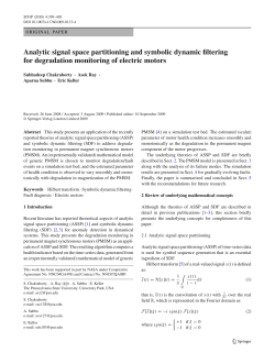 Analytic Signal Space Partitioning and Symbolic Dynamic Filtering for Degradation Monitoring of Electric Motors