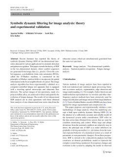 Symbolic Dynamic Filtering for Image Analysis: Theory and Experimental Validation