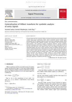 Generalization of Hilbert Transform for Symbolic Analysis of Noisy Signals