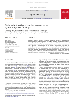 Statistical Estimation of Multiple Parameters via Symbolic Dynamic Filtering