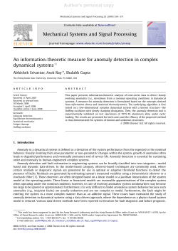 An Information-theoretic Measure for Anomaly Detection in Complex Dynamical Systems